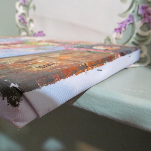 Oil Painting Paris, France ~ Eiffel Tower ~ French Street Scene ~ Signed Davis - Picture 9 of 12